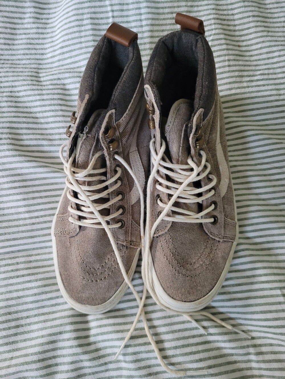 Vans Taupe High-Top Canvas Sneakers